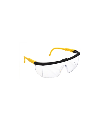Yellow Temple Accents with Clear Lenses Eye Protector